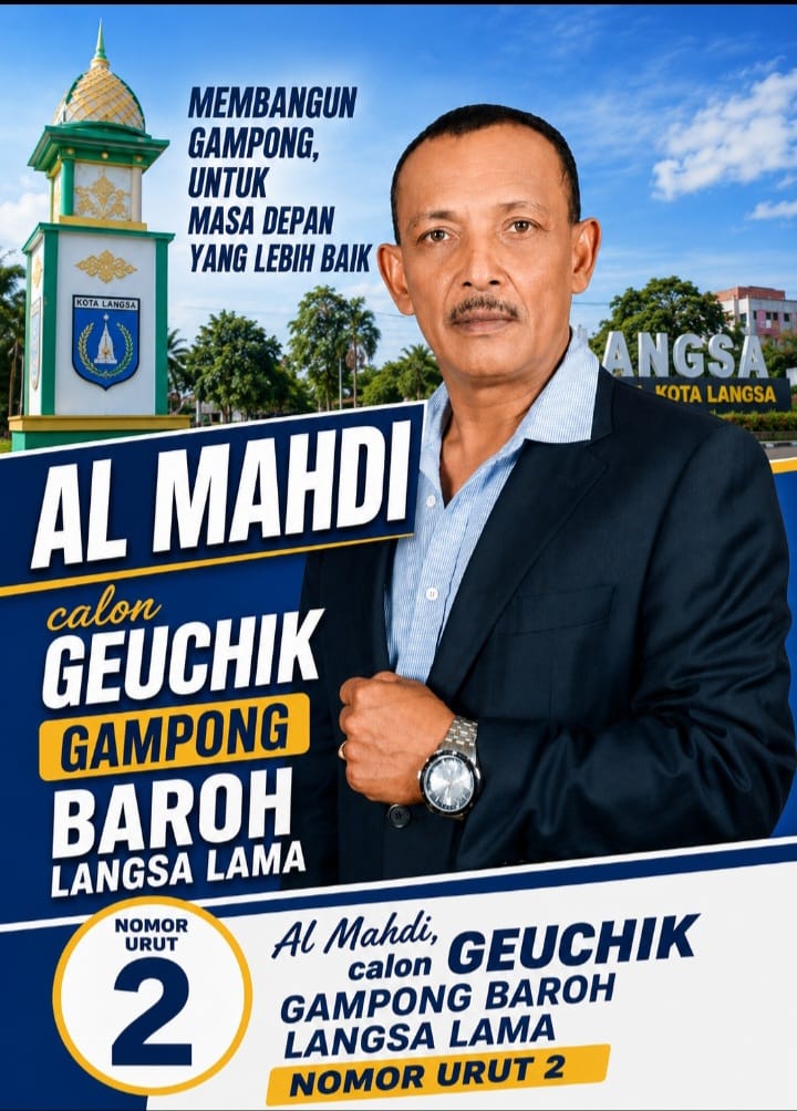 Al Mahdi calon Geuchik Gampong Baroh Langsa Lama nomor urut 2 saat bersilaturahmi dan berdialog dengan masyarakat menjelang pemilihan geuchik di Kecamatan Langsa Lama, Kota Langsa.