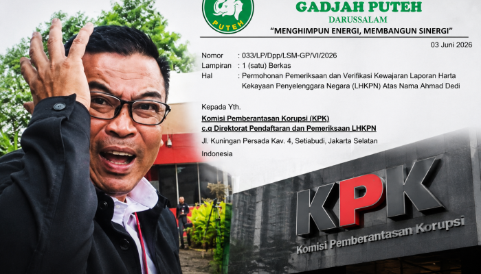 Gadjah Puteh Resmi Laporkan Dugaan Ketidaksesuaian LHKPN Ahmad Dedi Alias Dedi Congor Ke KPK