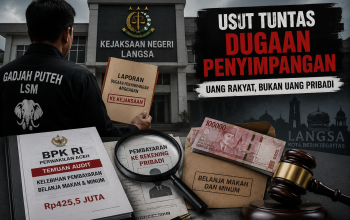 LSM Gadjah Puteh akan melaporkan dugaan penyimpangan anggaran belanja makan minum Sekretariat Daerah Kota Langsa ke Kejaksaan setelah temuan BPK RI terkait kelebihan pembayaran Rp425,5 juta.