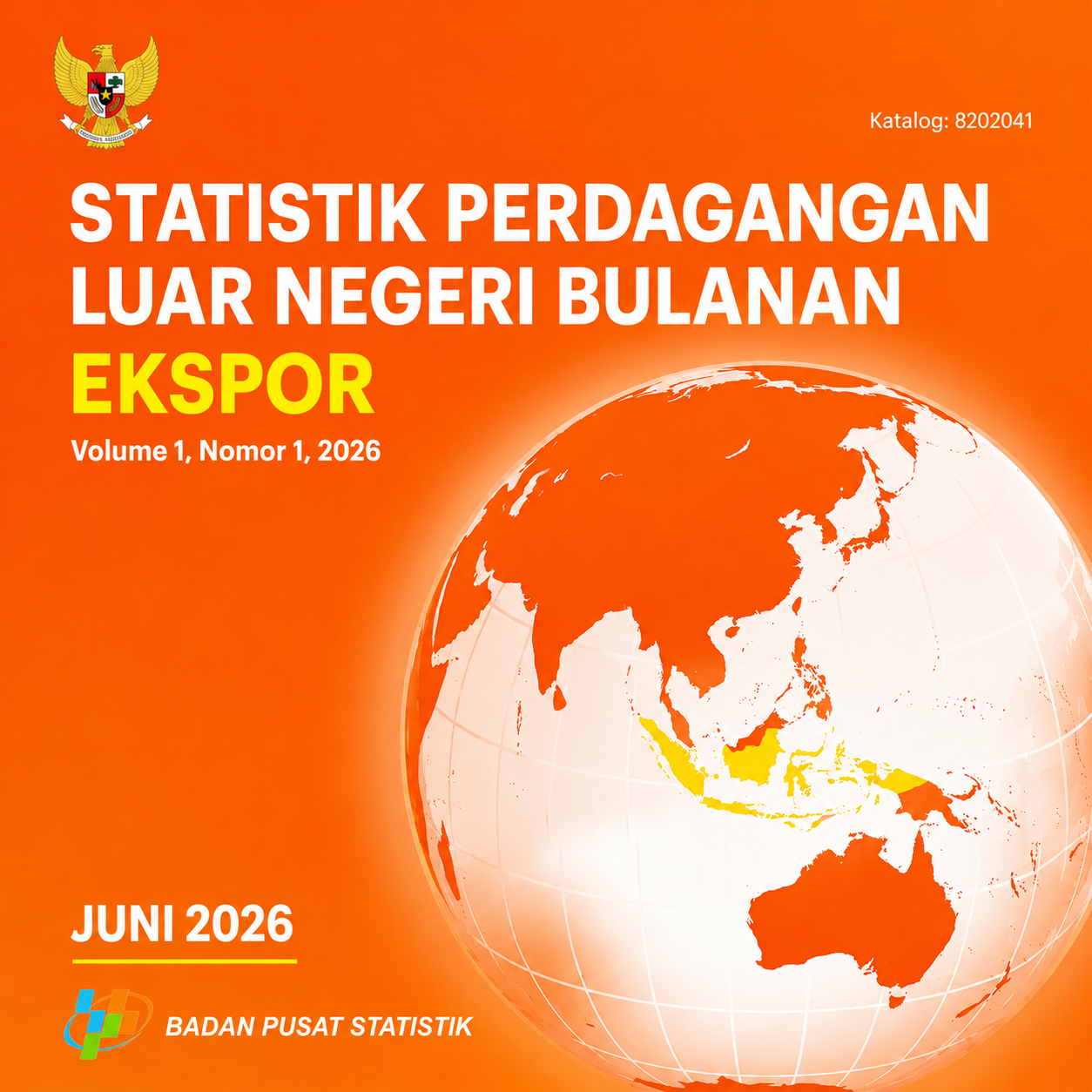 Grafik ilustrasi perdagangan luar negeri Aceh berdasarkan data resmi BPS Mei 2026 yang menampilkan ekspor Aceh sebesar US$52,88 juta, impor US$104,80 juta, serta dominasi komoditas batubara dan kopi sebagai penyumbang utama ekspor.