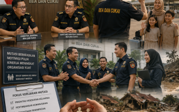 Ilustrasi kebijakan mutasi pegawai Direktorat Jenderal Bea dan Cukai yang mengedepankan kedekatan dengan keluarga, peningkatan motivasi kerja, pemerataan penempatan, serta kepedulian terhadap pegawai terdampak bencana sebagai bagian dari reformasi birokrasi.