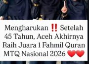Harumkan Nama Aceh, Gadjah Puteh Minta Pemprov Beri Apresiasi Tiga Santriwati Juara Fahmil Quran MTQ Nasional 2026