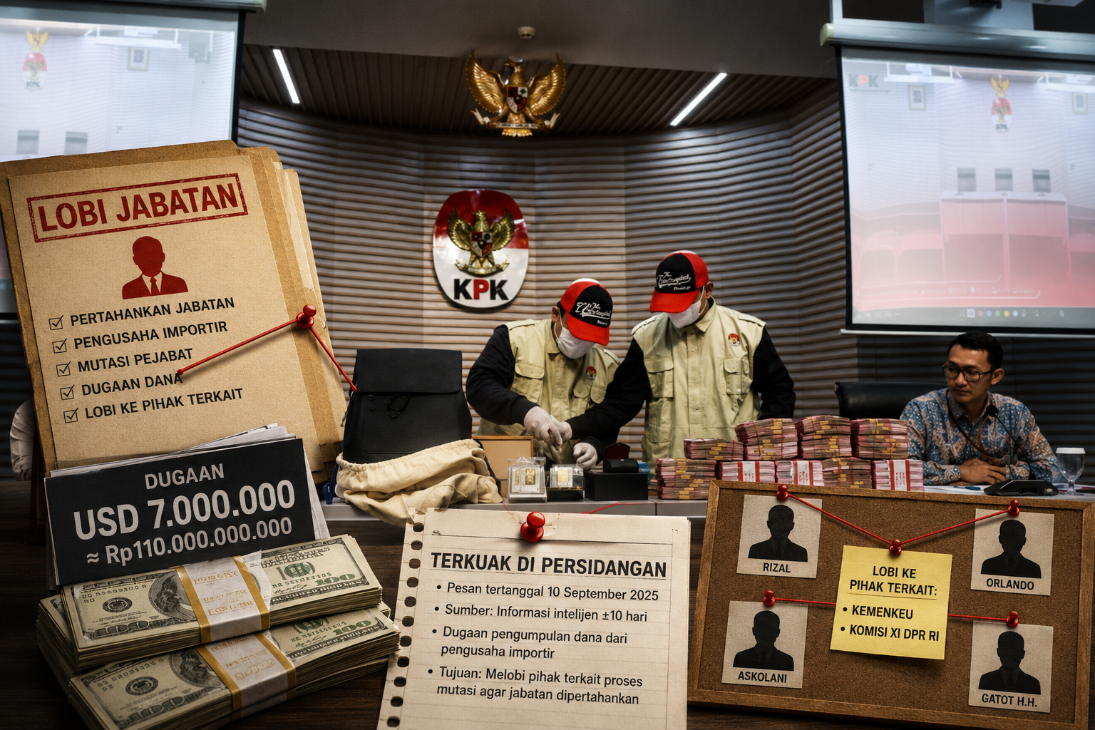 Ilustrasi kasus Blueray Cargo terkait mencuatnya dugaan dana USD 7 juta atau sekitar Rp110 miliar untuk lobi mempertahankan jabatan yang diminta Gadjah Puteh ditelusuri KPK.