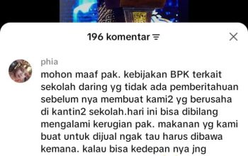 Pedagang kantin sekolah di Kota Langsa mengeluhkan kerugian akibat kebijakan pembelajaran daring mendadak, sementara respons akun TikTok Wali Kota Jeffry Sentana menjadi sorotan publik.