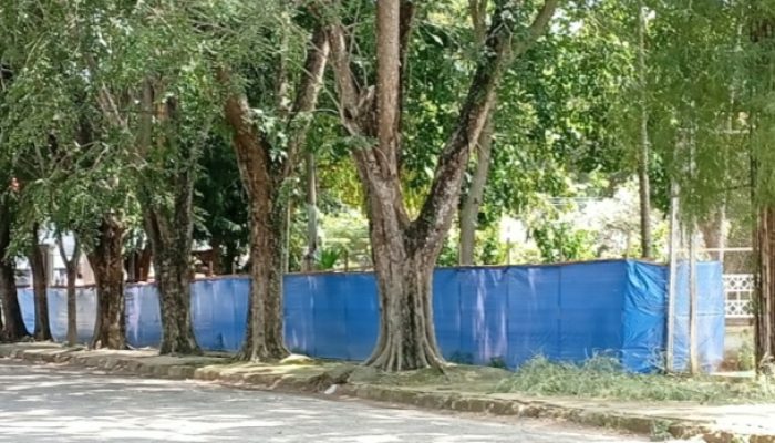 Taman Bambu Runcing Langsa Diselimuti Terpal Biru, Proyek Apa yang Sedang Dikerjakan?